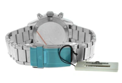 Pre-owned Maurice Lacroix Miros Diver Chronograph Mi1108-ss072-730 Steel 41mm Quartz Watch