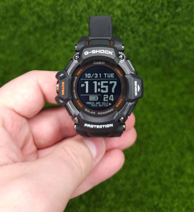 Pre-owned Casio G-shock Move Heart Rate Monitor + Gps Solar Activity Watch Gbd-h2000-1acr
