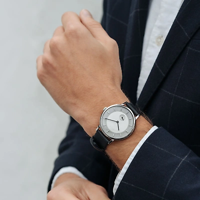 Pre-owned Dufa X Kroyer Saetter Lassen White Black Watch - Brand
