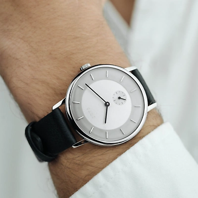 Pre-owned Dufa X Kroyer Saetter Lassen White Black Watch - Brand