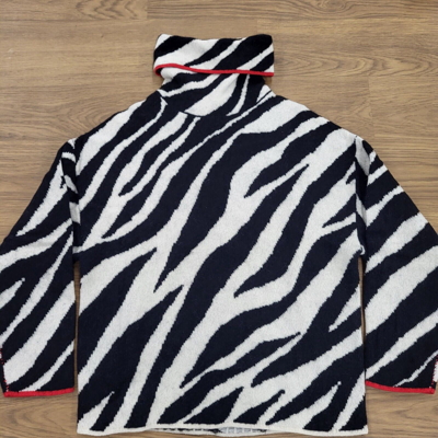 Pre-owned Rag & Bone $450  Kiki Funnel Neck In Black / White Size: S