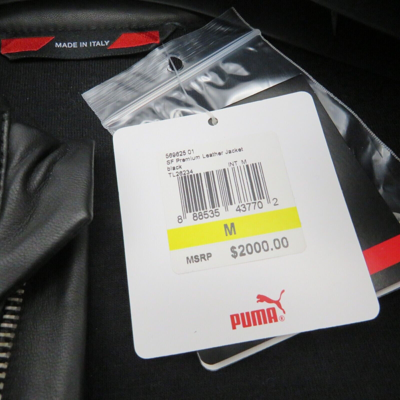 Pre-owned Puma Rare 10th Anniversary Ferrari  Leather Jacket In Black