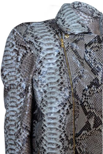 Pre-owned Handmade Genuine Dragon King Python Skin Large Scales Jacket All Size Upto13xl74" Presale In Black