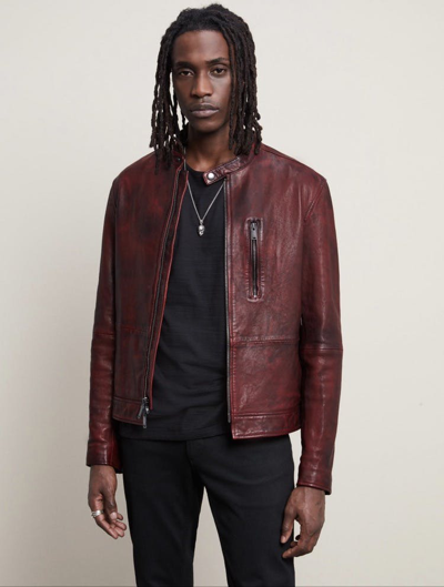 John varvatos red leather jacket hot sale