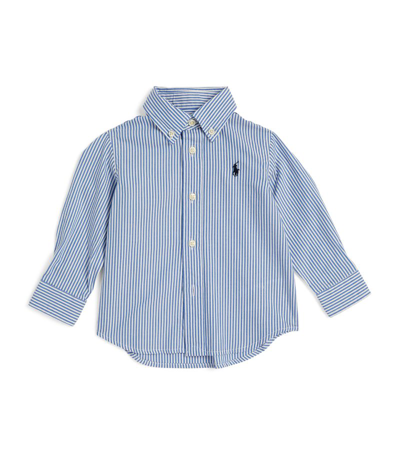 Shop Ralph Lauren Striped Slim Shirt (9-24 Months) In Blue