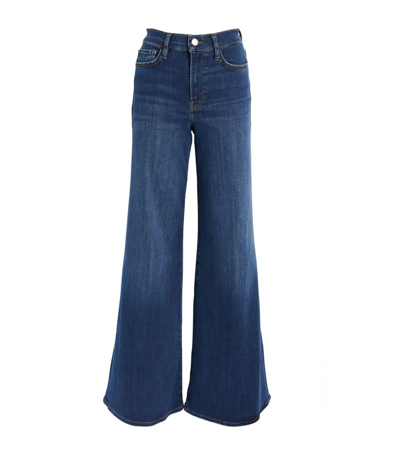 Shop Frame Le Palazzo Wide-leg Jeans In Navy