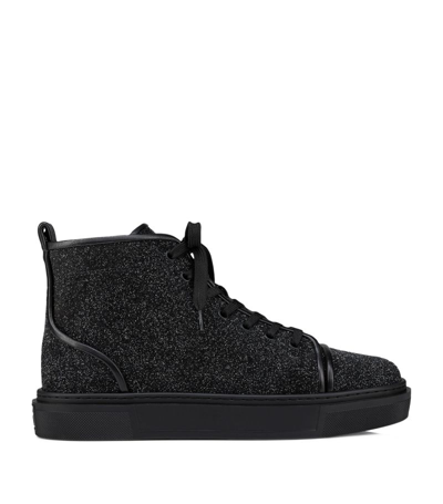 Shop Christian Louboutin Leather Adolon High-top Sneakers In Black