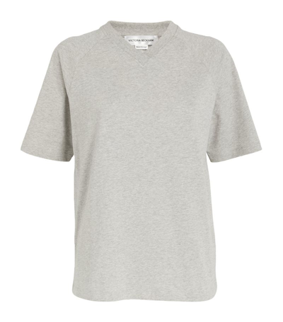 Shop Victoria Beckham Organic Cotton Football T-shirt In Grey