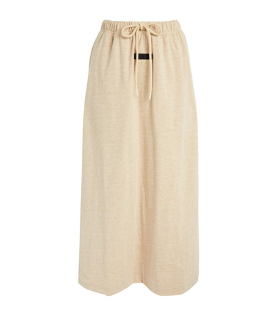 Shop Fear Of God Cotton-blend Midi Skirt In Beige