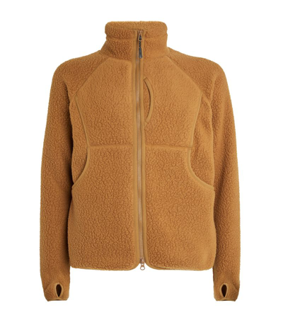 Shop Snow Peak Thermal Fleece Boa Jacket In Brown