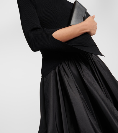 Simkhai Kenlie Mock Neck Midi Dress In Black