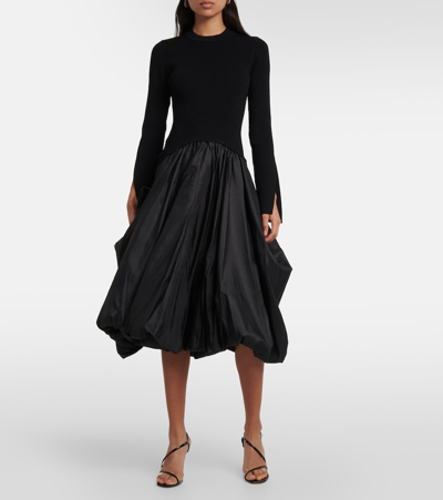 Simkhai Kenlie Mock Neck Midi Dress In Black