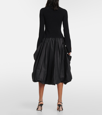 Simkhai Kenlie Mock Neck Midi Dress In Black