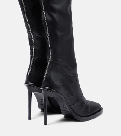 Shop Ann Demeulemeester Adna Over-the-knee Leather Boots In Black