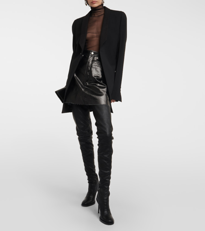 Shop Ann Demeulemeester Adna Over-the-knee Leather Boots In Black