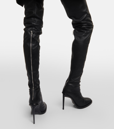 Shop Ann Demeulemeester Adna Over-the-knee Leather Boots In Black