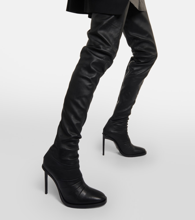Ann Demeulemeester Adna Over-the-knee Leather Boots In Black