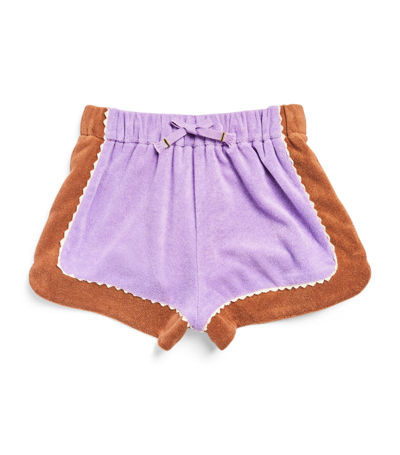 Shop Zimmermann Kids Terry August Cabana Shorts (2-10 Years) In Multi