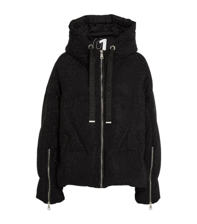 Shop Khrisjoy Down-filled Rhinestone Puffer Jacket In Black