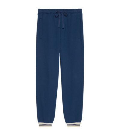 Shop Gucci Interlocking G Sweatpants In Blue