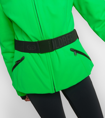 Shop Goldbergh Hida Faux Fur-trimmed Ski Jacket In Black