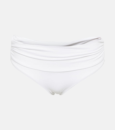 Shop Melissa Odabash Bel Air Low-rise Bikini Bottoms In White