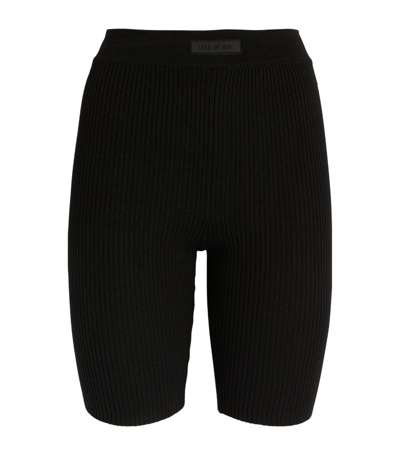 Shop Fear Of God High-rise Shorts In Black