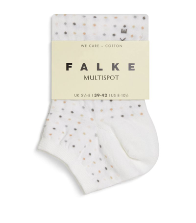 Shop Falke Stretch-cotton Multispot Socks In White
