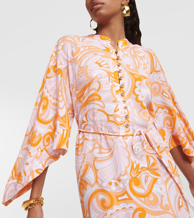 Shop Melissa Odabash Edith Printed Maxi Dress In Orange