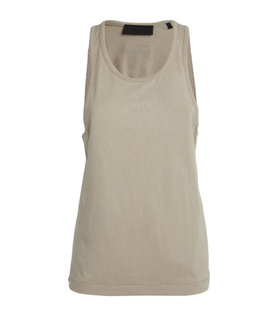 Shop Fear Of God Cotton-blend Tank Top In Grey