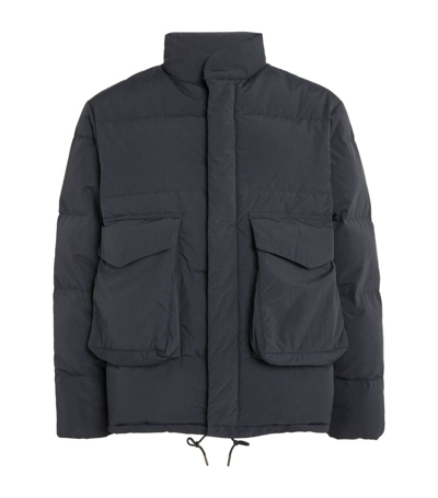 Shop Snow Peak Water-repellent Down Puffer Jacket In Black