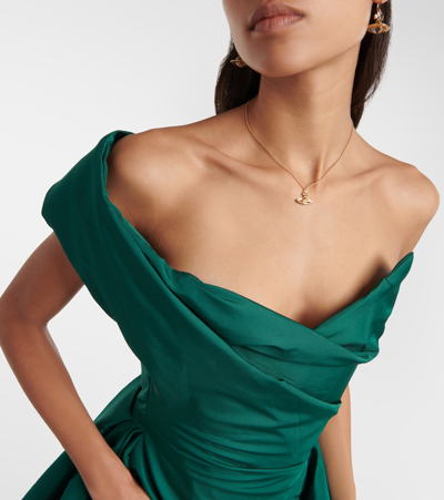Shop Vivienne Westwood Strapless Gown In Green