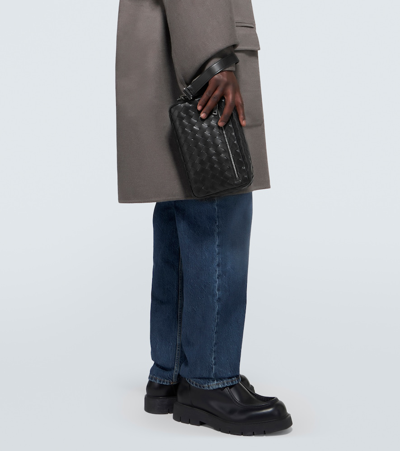 Bottega Veneta Intrecciato Leather Wallet In Black