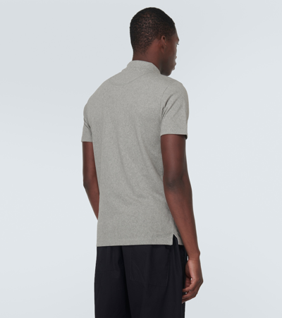 Shop Sunspel Riviera Cotton Polo Shirt In Grey