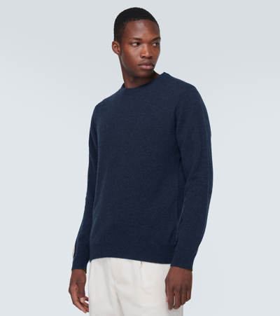 Shop Sunspel Cashmere Sweater In Blue