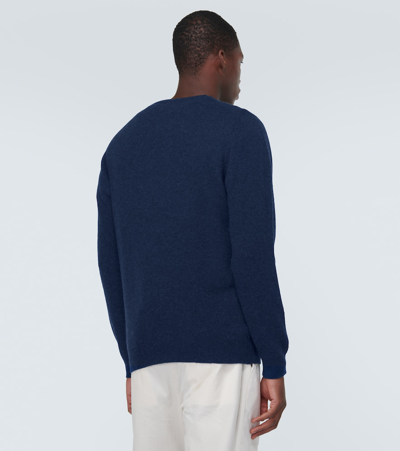 Shop Sunspel Cashmere Sweater In Blue
