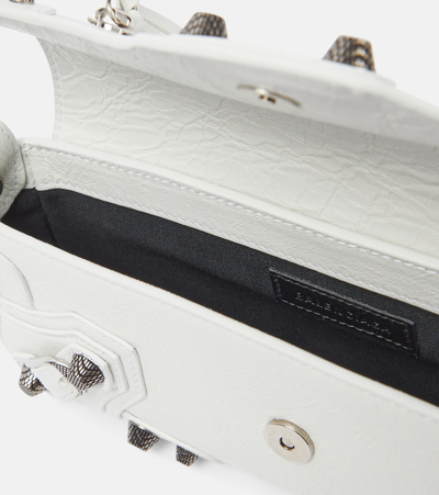 Balenciaga Extra Small Le Cagole Lambskin Leather Shoulder Bag In White