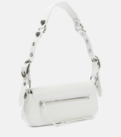 Balenciaga Extra Small Le Cagole Lambskin Leather Shoulder Bag In White