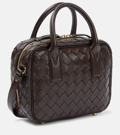 Shop Bottega Veneta Getaway Small Leather Tote Bag In Brown