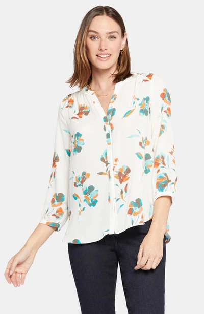 Shop Nydj Pintuck Blouse In Dream Lily