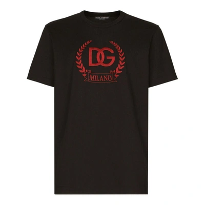 Shop Dolce & Gabbana T-shirts In Black/red