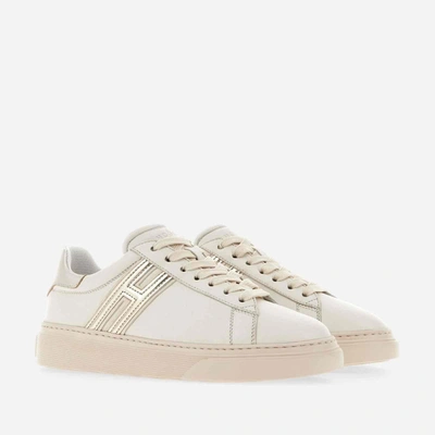 Shop Hogan Shoes In White/gold