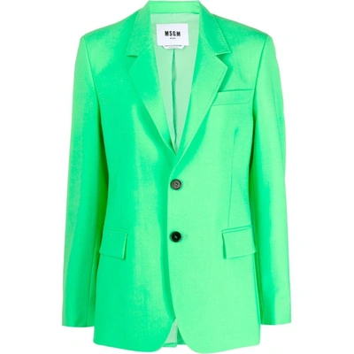 Shop Msgm Outerwears In Green