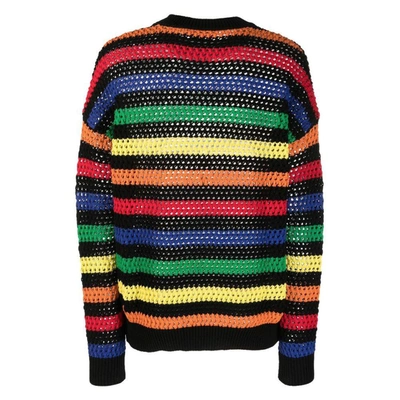Shop Msgm Sweaters In Black/green