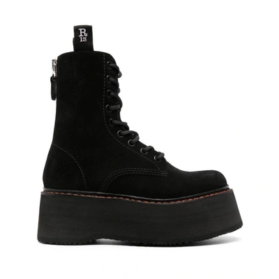 R13 Single Stack Platform Boot In Black