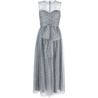 Shop Red Valentino Dresses In Grey/silver