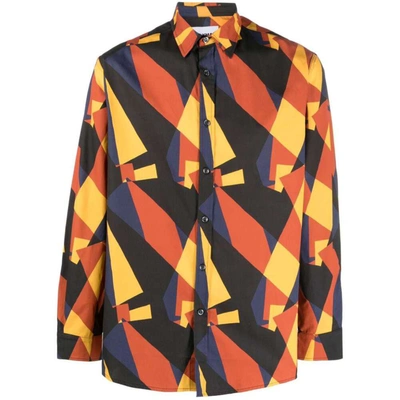 Shop Waxman Brothers Shirts In Black/orange