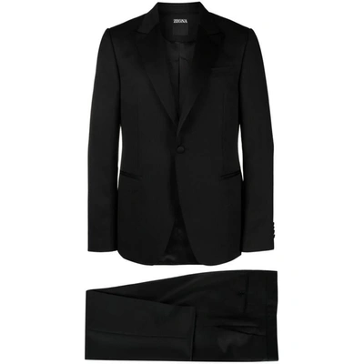 Shop Zegna Suits In Black