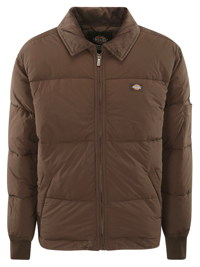 Shop Dickies Padded Puffer Jacket In Brown