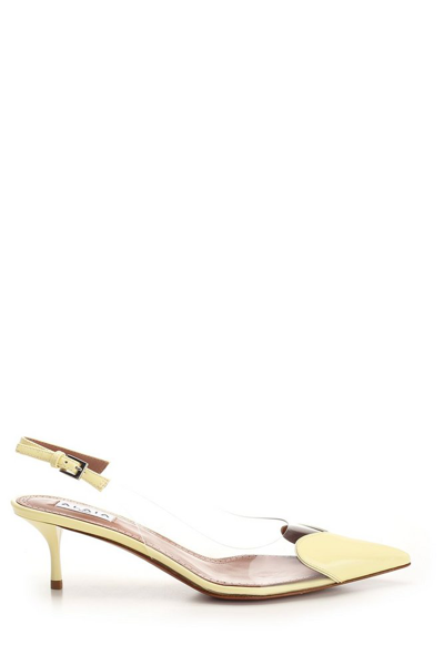 Shop Alaïa Pointed In Yellow